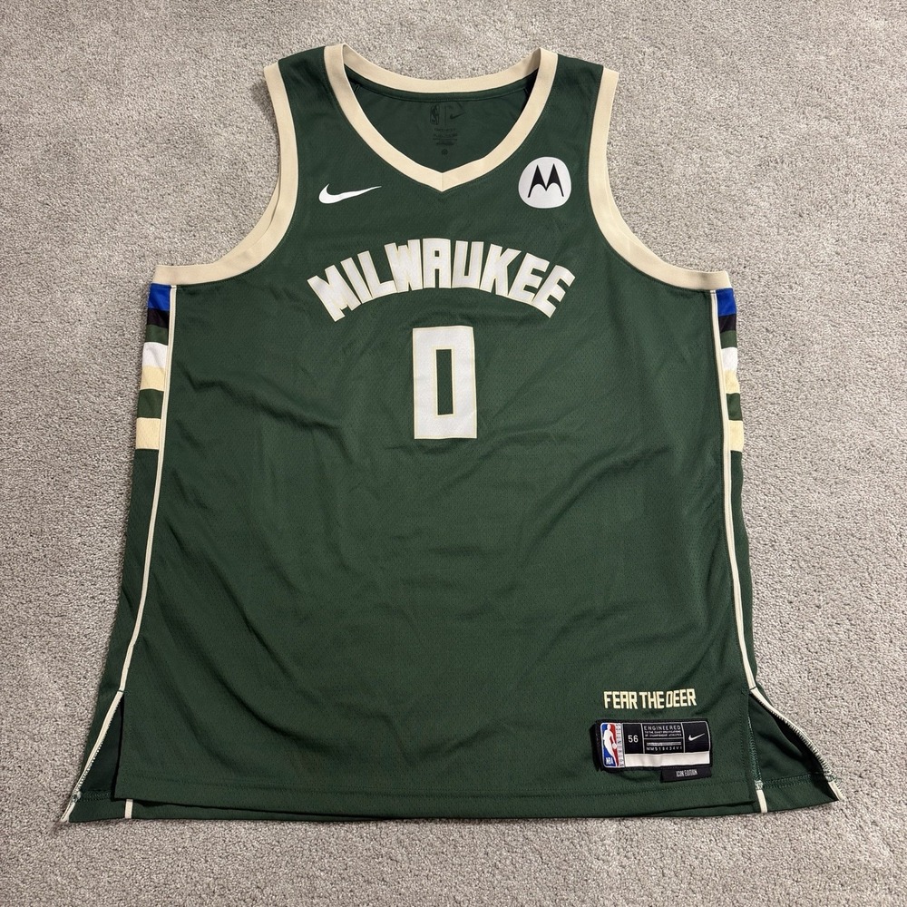 Nike Marjon Beauchamp Milwaukee Bucks Jersey Mens Sz 56 XXL Green Icon Edition